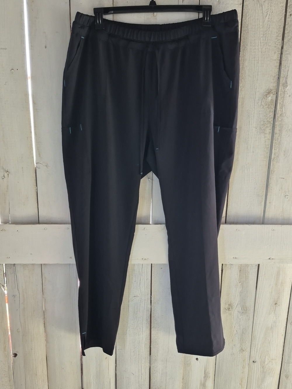 Scrubstar Black Straight-Leg Utility Scrub Pants